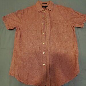 Banana Republic linen slim-fit SS button-down shirt